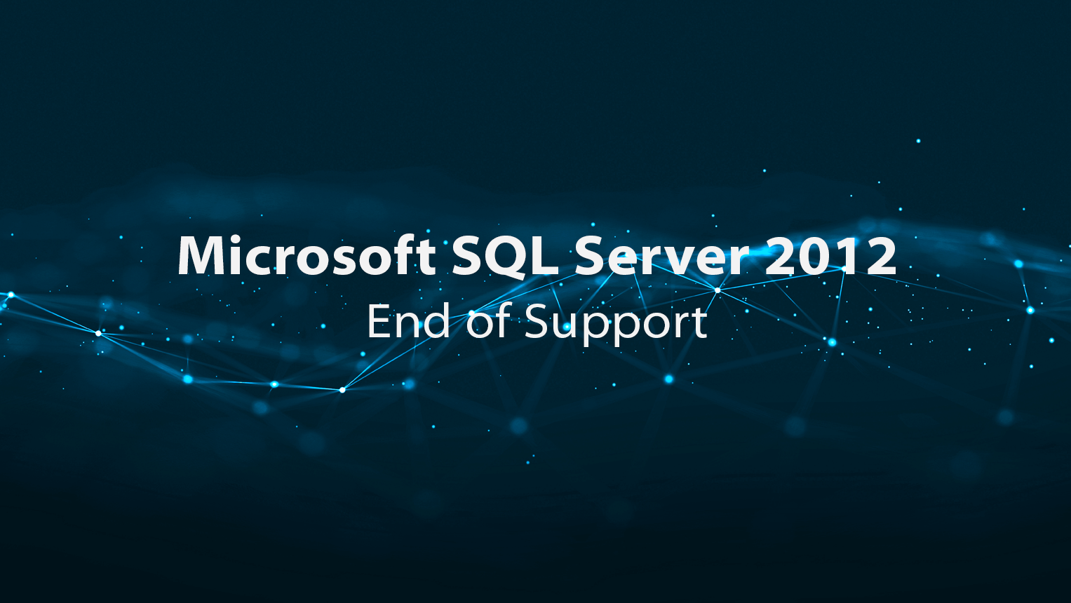 SQL 2012 está siendo eliminado